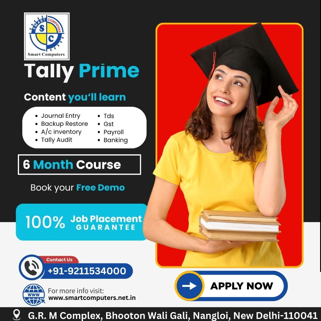 TallyPrime With GST Course in Nangloi Delhi.